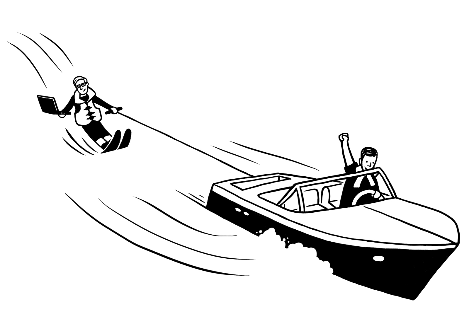 How to Draw a Boat: Speed Boat on Water 